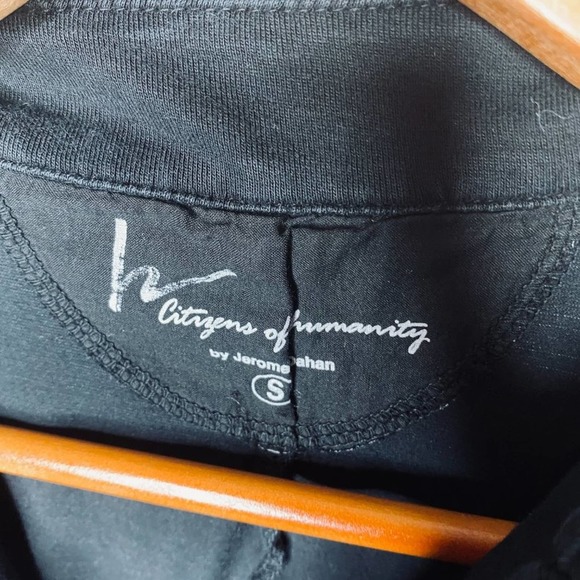 CITIZENS of Humanity Black Blouse Wood Buttons S - Picture 3 of 5